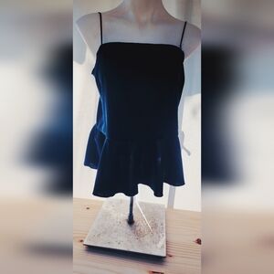 Free People velvet peplum tank top